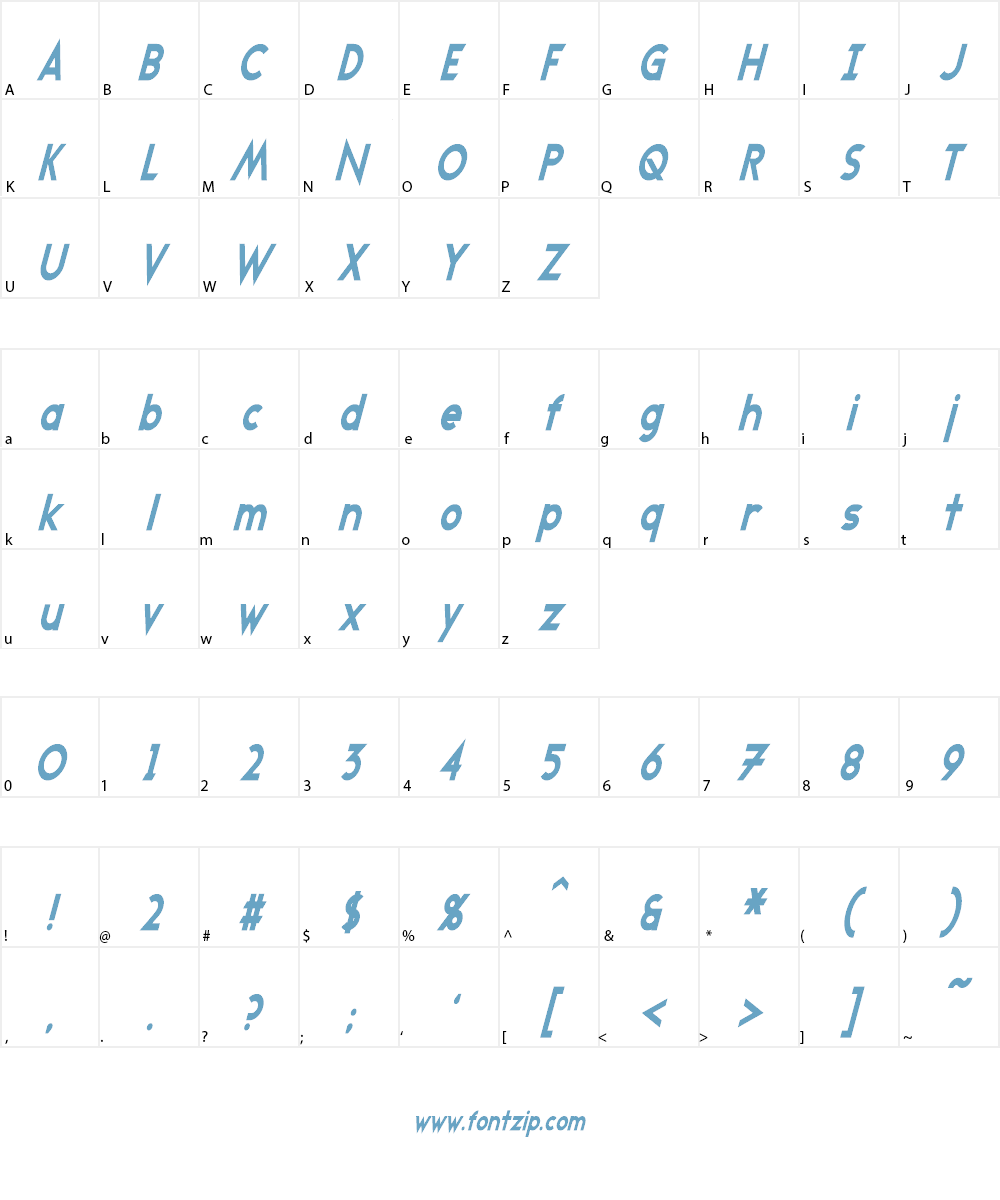 Transmetals Font Character